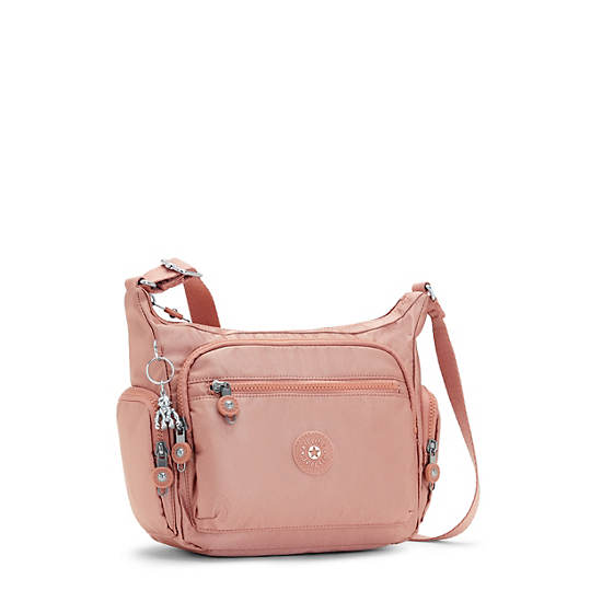 Kipling Gabbie Small Metallic Crossbody Bags Warm Rose | CA 1142MQ